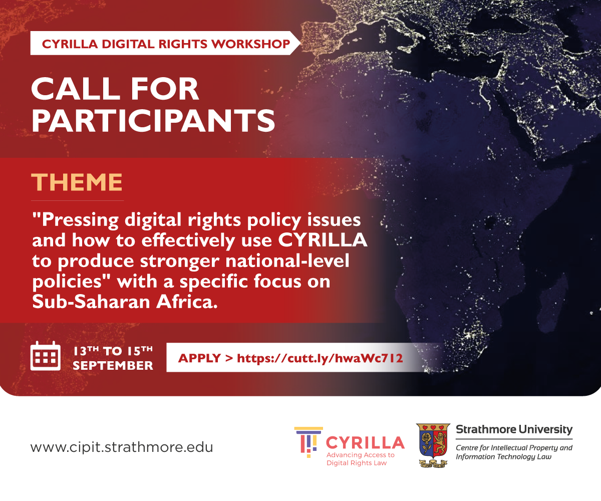 Virtual Workshop on Pressing digital rights policy issues and the effective use of CYRILLA